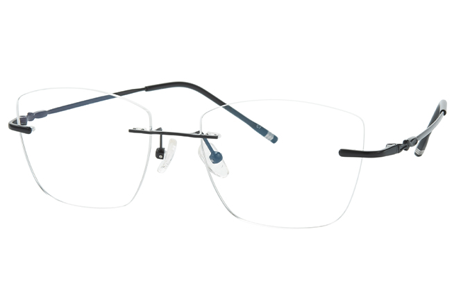 Glasseslit 500025 Rimless Rectangle Eyeglasses black