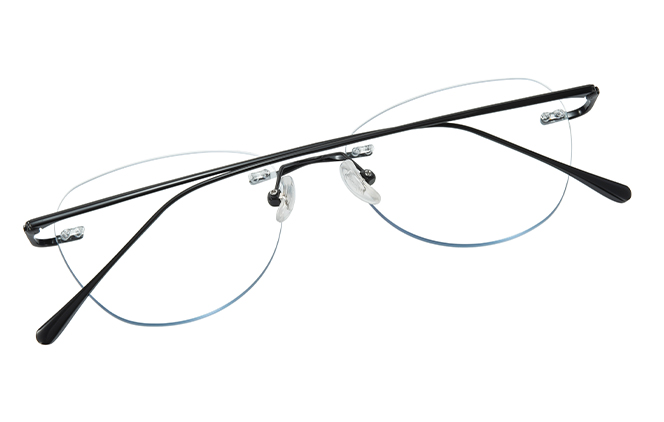 Glasseslit 500026 Rimless Rectangle Eyeglasses silver, Silver frame, view 3