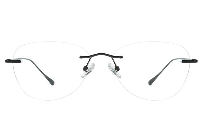 Glasseslit 500026 Rimless Rectangle Eyeglasses silver, Silver frame, view 4