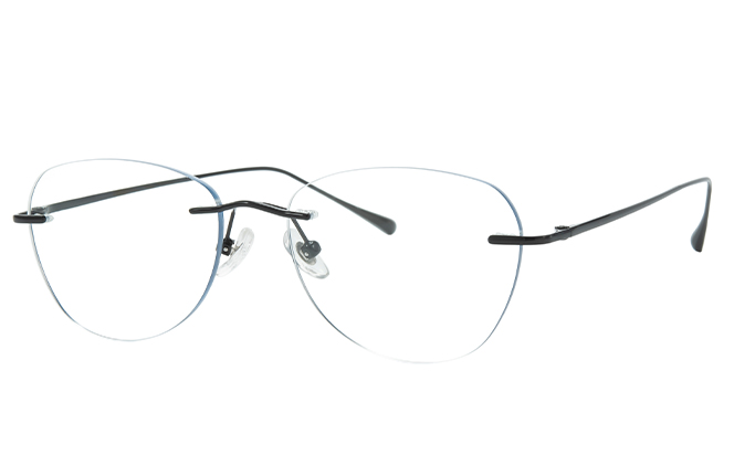 Glasseslit 500026 Rimless Rectangle Eyeglasses silver