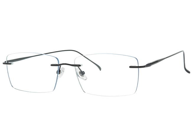 Glasseslit 500027 Rimless Rectangle Eyeglasses silver