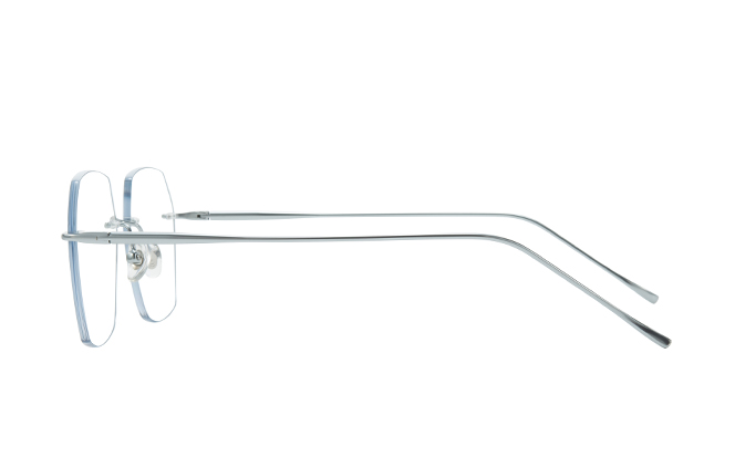 Glasseslit 500028 Rimless Geometric Eyeglasses pink, Rose Gold frame, view 5