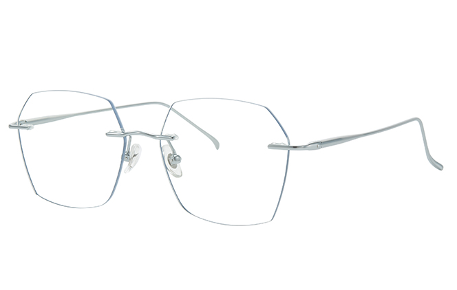 Glasseslit 500028 Rimless Geometric Eyeglasses pink