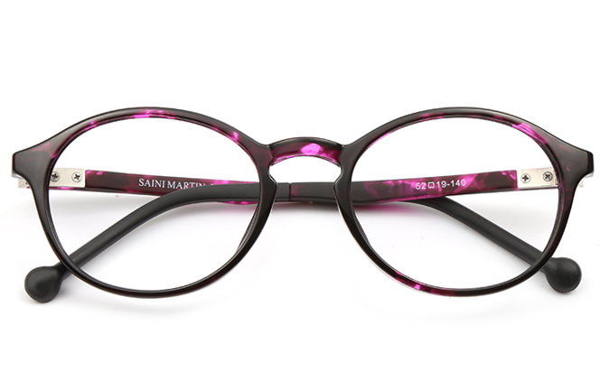 Glasseslit B00793 Oval Eyeglasses C2, Purple frame, view 2