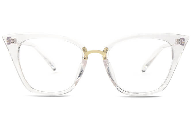 Glasseslit Endi Trendy Cat eye plastic frame C12, Tortoiseshell frame, view 4