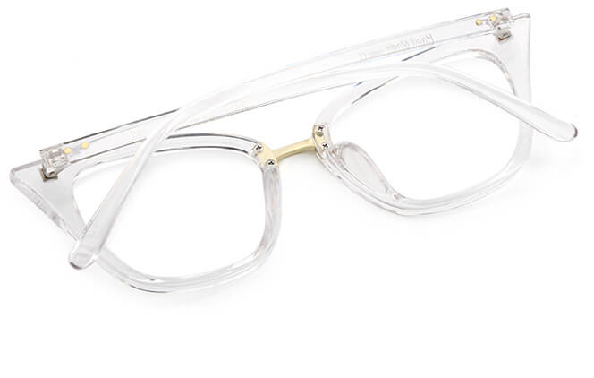 Glasseslit Endi Trendy Cat eye plastic frame C12, Tortoiseshell frame, view 6