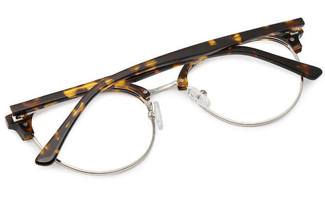 Glasseslit Anstice Browline Oval Eyeglasses C3, Tortoiseshell frame, view 6
