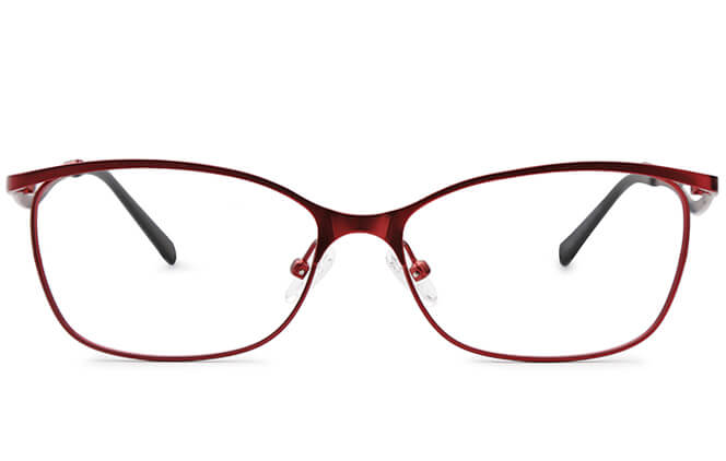 Glasseslit Ellen Metal Eyeglasses C4, Red frame, view 4