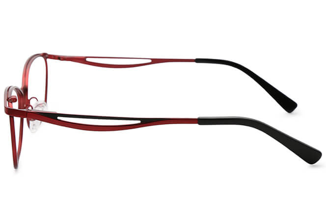 Glasseslit Ellen Metal Eyeglasses C4, Red frame, view 5