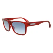 Adidas Originals OR0011 67C, Red frame, Gradient Blue Mirror lenses, view 2
