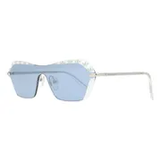 Adidas Originals OR0015 24C, White frame, Gradient Blue Mirror lenses, view 2