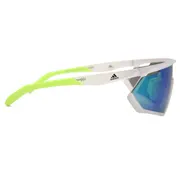 Adidas Sport SP0001 26Q, Clear frame, Green Mirror lenses, view 3