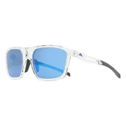 Adidas Sport SP0111 26X, Clear frame, Blue Mirror lenses, view 2