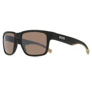 BOSS Boss 1497/S 087/6A, Black frame, Dark Brown lenses, view 2
