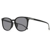 BOSS Boss 1668/F/SK Asian Fit Polarized 807/M9, Black frame, Solid Dark Grey lenses, view 2