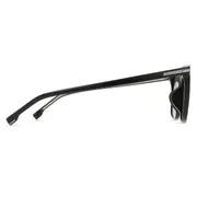 BOSS Boss 1668/F/SK Asian Fit Polarized 807/M9, Black frame, Solid Dark Grey lenses, view 3