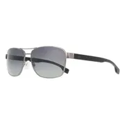 BOSS 1559/O/S Polarized R80/WJ, Silver frame, Gradient Dark Grey lenses, view 2
