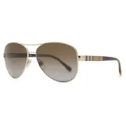 Burberry BE3080 1145T5, Gold frame, Gradient Brown lenses, view 2