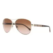 Burberry BE3080 114513, Gold frame, Brown lenses, view 2