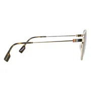 Burberry BE3142 DREW Asian Fit 110971, Gold frame, Green lenses, view 3