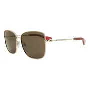 Burberry BE3158 135573, Gold frame, Brown lenses, view 2