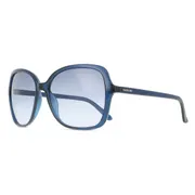 Calvin Klein CK19561S 410, Blue frame, Blue Mirror lenses, view 2