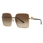 Dolce & Gabbana DG2279 02/13, Gold frame, Gradient Brown lenses, view 2