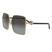 Dolce & Gabbana DG2279 02/8G, Gold frame, Gradient Black lenses, view 2