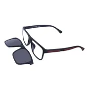 Emporio Armani EA4115F Asian Fit With Clip-On 50421W, Black frame, view 1