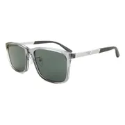 Emporio Armani EA4241D Asian Fit 620687, Clear frame, Grey lenses, view 2