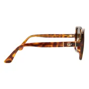 Gucci GG0632S 002, Tortoiseshell frame, Gradient Brown lenses, view 3