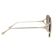 Gucci GG0646S 002, Gold frame, Gradient Brown lenses, view 3
