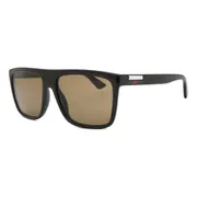 Gucci GG0748S 002, Black frame, Brown lenses, view 2