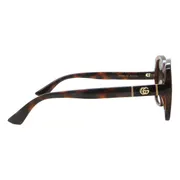 Gucci GG0762S 002, Tortoiseshell frame, Gradient Brown lenses, view 3
