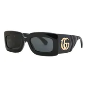 Gucci GG0811S 001, Black frame, Gradient Grey lenses, view 2