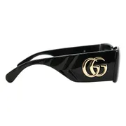 Gucci GG0811S 001, Black frame, Gradient Grey lenses, view 3