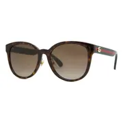 Gucci GG0854SK Asian Fit 003, Tortoiseshell frame, Brown lenses, view 2