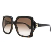 Gucci GG0876S 002, Tortoiseshell frame, Gradient Brown lenses, view 2