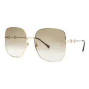 Gucci GG0879S 002, Gold frame, Brown lenses, view 2