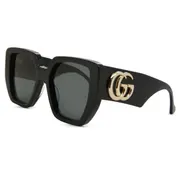 Gucci GG0956S 003, Black frame, Grey lenses, view 2