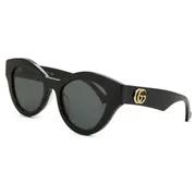 Gucci GG0957S 002, Black frame, Grey lenses, view 2