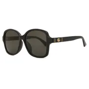 Gucci GG0765SA Asian Fit 002, Black frame, Grey lenses, view 2