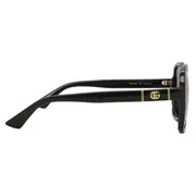 Gucci GG0765SA Asian Fit 002, Black frame, Grey lenses, view 3
