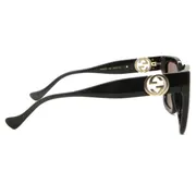 Gucci GG1023S 005, Black frame, Brown lenses, view 3