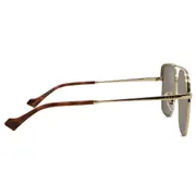 Gucci GG1099SA Asian Fit 003, Gold frame, Dark Brown lenses, view 2