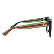 Gucci GG0035SN 002, Black frame, Green lenses, view 3
