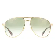Gucci GG1220S 004, Gold frame, Green lenses, view 1