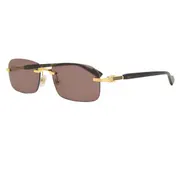 Gucci GG1221S 002, Gold frame, Solid Violet Brown lenses, view 2