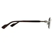 Gucci GG1221S 008, Silver frame, Brown lenses, view 3