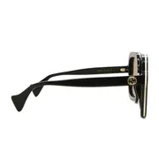 Gucci GG1241S 001, Black frame, Brown lenses, view 3